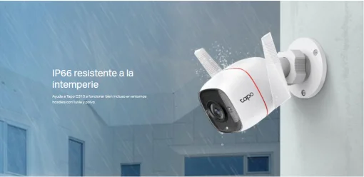 Cod. 168 C&aacute;mara TP-Link Tapo C310 Wi-Fi de Seguridad para Exteriores /3 MP/ detector de movimiento con Visi&oacute;n nocturna hasta 30Mts./Audio bidireccional / IP66