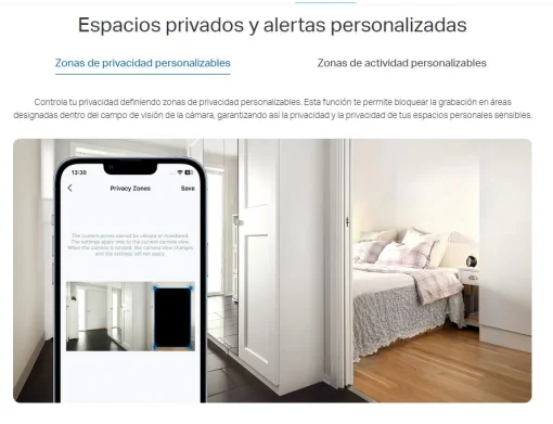 Cod. AT:379 C&aacute;mara Smart exterior/interior TP-Link Tapo C246D Dual 2K 360&deg; / Lente gran angular 125&deg; &amp; Teleobjetivo 6mm / Vista Nocturna Intelig. / Detecci&oacute;n AI (pers. masc. veh.) / Seg. autom&aacute;t. sincronizado / 8 puntos patrulla / Audio bidireccional / So