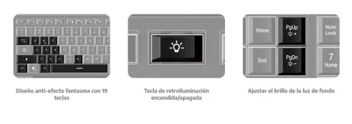 Cod. G:246 Teclado Genius SlimStar 820 / Retroiluminado blanco / AI Copilot / 19 teclas anti-efecto fantasma / 12 Teclas FN (8*audio, 4*Internet) / USB, cable 1.8 m