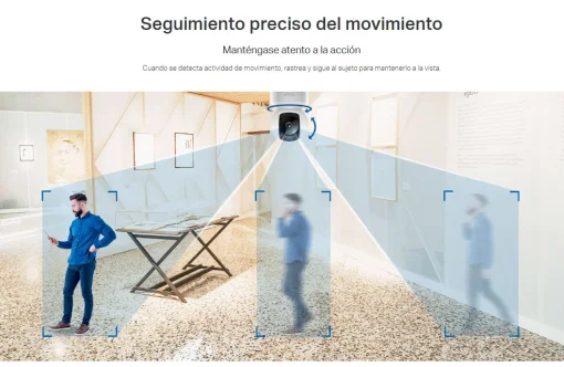 Cod. 347 C&aacute;mara Smart TP-link Tapo C212 360&ordm; 2K 3MP/ Vista Nocturna Adv. / Detecci&oacute;n y Seguimiento de personas / Zonas act. personalizables / Alarma luz y sonido / Audio bidireccional / Soporta: microSD (hasta 512GB) / compatible: Google Home y&nbsp;Alexa.