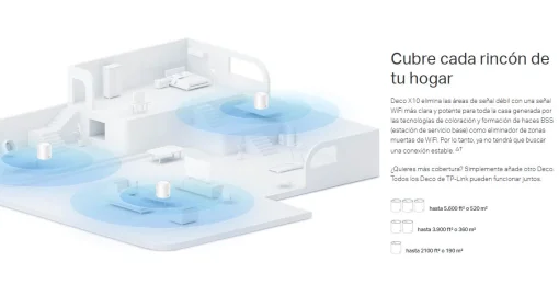 Cod. 097 Sistema Mesh Wi-Fi 6 TP-LINK DECO X10 (3-Pack) / AX1500 / tecnología OFDMA y MU-MIMO / Conecta 120 dispositivos / cubre hasta 5.600 ft² / 520m²) / Control parental / impulsado por IA / compatible: Alexa, Google Home&lt;