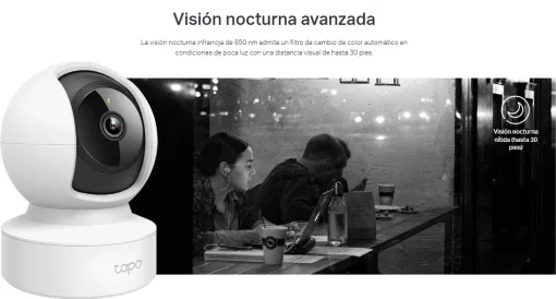 Cod. 347 C&aacute;mara Smart TP-link Tapo C212 360&ordm; 2K 3MP/ Vista Nocturna Adv. / Detecci&oacute;n y Seguimiento de personas / Zonas act. personalizables / Alarma luz y sonido / Audio bidireccional / Soporta: microSD (hasta 512GB) / compatible: Google Home y&nbsp;Alexa.