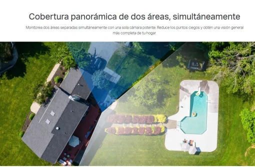 Cod. AT:379 C&aacute;mara Smart exterior/interior TP-Link Tapo C246D Dual 2K 360&deg; / Lente gran angular 125&deg; &amp; Teleobjetivo 6mm / Vista Nocturna Intelig. / Detecci&oacute;n AI (pers. masc. veh.) / Seg. autom&aacute;t. sincronizado / 8 puntos patrulla / Audio bidireccional / So