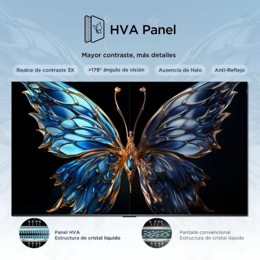 Cod. 117 Smart TV&nbsp;TCL 55" 4K 55P6K HDR 10+ MEMC / Google TV / AiPQ / Dynamic Color / Bisel Met&aacute;lico / Panel HVA / HDMI 2.1, USB 3.0 / WiFi 5 &amp; BT5.2 / Dolby audio 10W*2 / Google Cast / Control remoto por voz