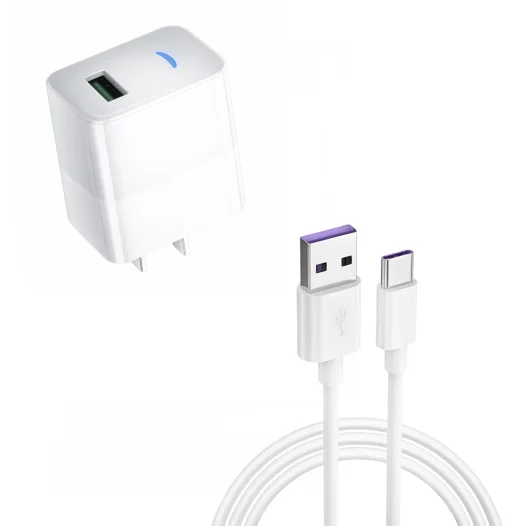 Cod. 262 Cargador de pared Pavareal K101 22.5W (Carga r&aacute;pida) / 1*Puerto USB-A DC 5V/3A / incl.Cable USB-C