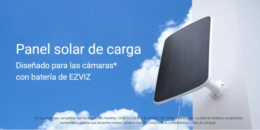 Cod. 224 Panel solar Ezviz CS-CMT para Recargar Cámara de Batería Ezviz CS-BC1/ Hasta 6,18 W de potencia de carga/ celdas de silicona monocristalina / protección IP65 /cable 4 mt.