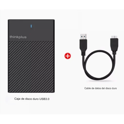 Cod. 043 Capsula Lenovo Thinkplus K01-A P/Disco Duro 2.5" HDD/SSD / Interfaz USB 3.1 / Plug and Play / Black