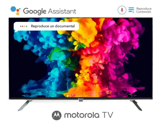 Cod. 142 Smart TV Motorola 43" FHD 43MKNFHD / Google TV / HDR / Wi-FI 5 &amp; Bluetooth / Google Cast / Dise&ntilde;o Sin Bodes (Bisel Met&aacute;lico) / Control remoto por voz