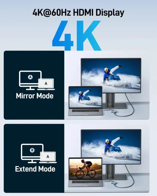 Cod. 178 Adaptador multipuertos 3en1 ACER ODK470 de USB-C a 1*P/Salida HDMI 4K@60Hz + 1*P/USB 3.0 + 1*P/USB-C (PD100W)
