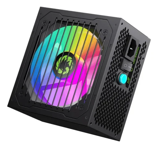 Cod. 141 Fuente de Poder GAMEMAX VP-700-M-RGB BK / Semi-Modular / Certificado 80 Plus Bronze / 700Watts / 12CM Ventilador RGB / ATX P/PC
