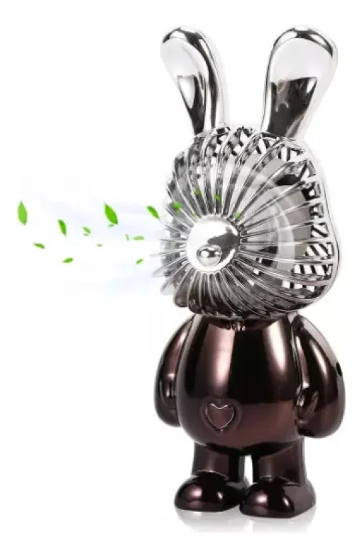 Cod. 987 Mini Ventilador Recargable USB / Forma de Conejo