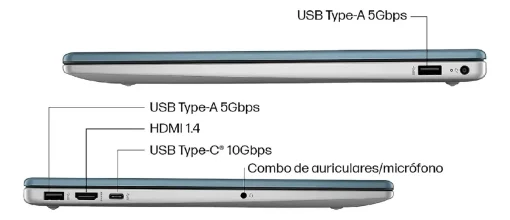 Cod. 1834 HP 15-fc0232la / AMD Ryzen&trade; 3 7320U / 8GB LPDDR5 / 512 GB PCIe&reg; NVMe&trade; / 15.6" FHD (1920 x 1080) / FreeDOS / Wi-Fi 6 &amp; BT&reg; 5.4 / C&aacute;m. FHD 1080p / Teclado Espa&ntilde;ol num&eacute;rico / Azul claro luna