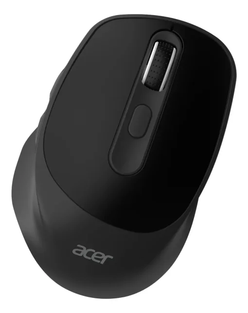 Cod. 296 Mouse Inal&aacute;mbrico ACER OMR268 BK / Dual (2.4G &amp; Bluetooth&reg; 5.2) / 1600 DPI / 4 botones / Dise&ntilde;o Ergon&oacute;mico / Bat. Recargable (500mAh)