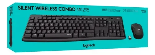 Cod. LO:274 Kit LOGITECH MK295 Teclado &amp; mouse Wireless 2.4GHz / SilentTouch / compacto / 8 botones acceso rápido / Diseño a prueba de derrame líquidos / Incl. pilas AA larga duración