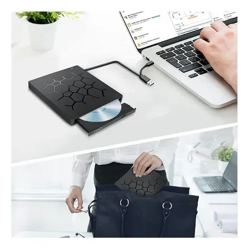 Cod. 057 DVD-RW Externo Portable 7en1 USB-A 3.0 + Tipo-C / Compatible Windows, MacOS / Lector: SD, MicroSD, USB-C*1, USB-A 3.0*1, USB-A*3 / Plug and Play