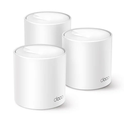 Cod. 097 Sistema Mesh Wi-Fi 6 TP-LINK DECO X10 (3-Pack) / AX1500 / tecnología OFDMA y MU-MIMO / Conecta 120 dispositivos / cubre hasta 5.600 ft² / 520m²) / Control parental / impulsado por IA / compatible: Alexa, Google Home&lt;