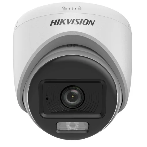 Cod. 260 C&aacute;mara con Micr&oacute;fono Integrado HIKVISION ColorVU DS-2CE70DF0T-LPFS / 2 MP / Im&aacute;genes a color 24horas / Tipo Domo / 3D DNR / Iluminaci&oacute;n h&iacute;brida Inteligente: 20 metros / Pl&aacute;stico / DC 12V