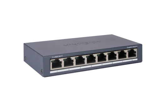 Cod. 130 Switch Gigabit HIKVISION DS-3E0508-O / 8 puertos RJ45 1000Mbps / Conmutación 16 Gbps / Carcasa metálica / Plug &amp; play