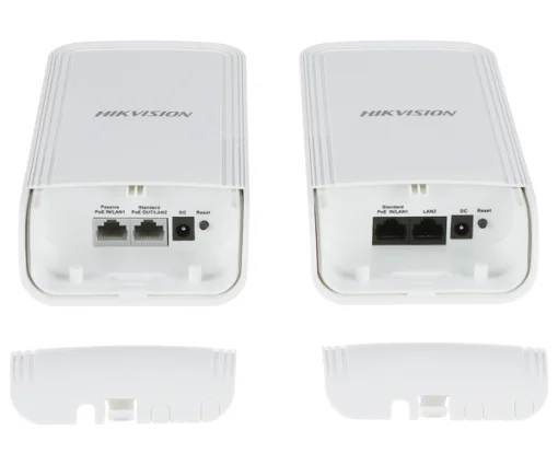 Cod. 155  Kit Radioenlaces Wi-Fi P/Exterior (5 km) HIKVISION DS-3WF02-5AC/D / 5 GHz; 867Mbps / MIMO 2*2, 12dBi  / Entrada-salida PoE estándar / Emparejamiento automático / Control: Web y APP Hik-Partner Pro / IP55