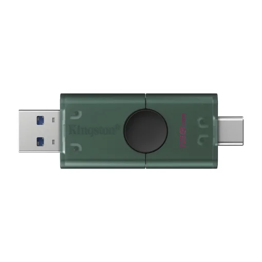 Cod. 260 Flash Memory Kingston DataTraveler&reg; Duo 128GB / USB-A y USB-C (3.2 Gen1) / dise&ntilde;o de tap&oacute;n deslizante