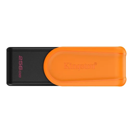 Cod. 263 Flash Memory Kingston DataTraveler&reg; Exodia S 256GB / USB-A (3.2 Gen1) / tap&oacute;n giratorio Naranja