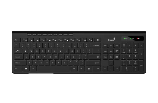 Cod. G:212 Teclado Wireless Genius SlimStar 7230 / 2.4GHz / ergonómico / Multimedia / teclas chocolate / Español / Black