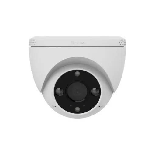 Cod. 322 Cámara Smart EZVIZ H4 Domo 3MP 2K / Visión Nocturna a Color / Detección personas/vehículos (tecnología IA) / Sirena y luz estroboscópica / Alertas personalizadas / Audio bidireccional / Almacenamiento MicroSD (hasta 512GB) / Certificación IP67 (D