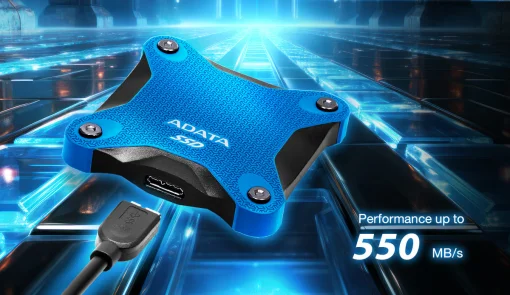 Cod. X:510 SSD Externo ADATA SD720 - 512TB / USB- 3.2 Gen 2 / 550MB/s Read, 480MB/s Write / Resistente a caídas MIL-STD / Compatible: PS5 / XBOX Series X-S / Multiplataforma: Android, Mac OS y Windows