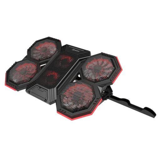 Cod. B:161   Base de Enfriamiento P/Laptop MARVO Atlas 60 (FN-41) / hasta 17.3&quot; / 6 Ventiladores (4*90mm + 2*65mm) / Led rojos / 2 Puertos USB / 6 niveles ajustables / Soporte extra para celular