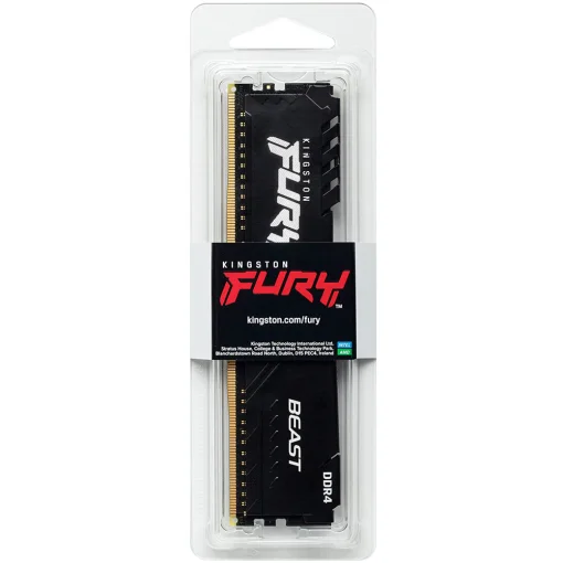 Cod. 306 Memoria RAM KINGSTON FURY BEAST KF432C16BB/8WP P/PC 8GB DDR4 3200MHz / Compatible con Intel XMP / Con Disipador de calor