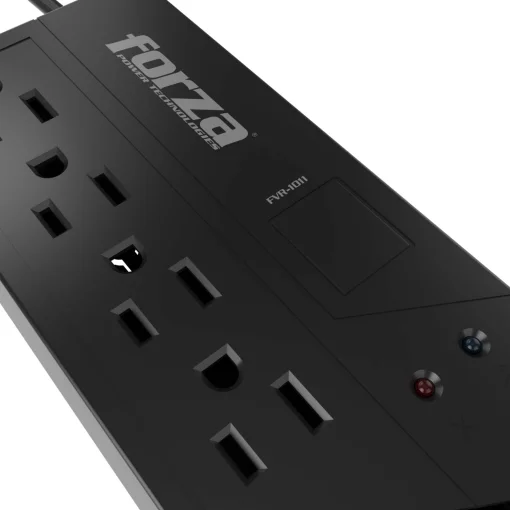 Cod. 021 Regulador de&nbsp;&nbsp;voltaje Forza FVR-1011 / 1000VA/500W / 4 Tomas NEMA 5-15P