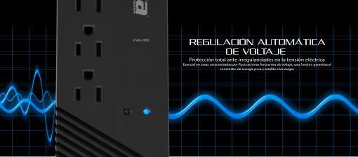 Cod. 021 Regulador de&nbsp;&nbsp;voltaje Forza FVR-1011 / 1000VA/500W / 4 Tomas NEMA 5-15P