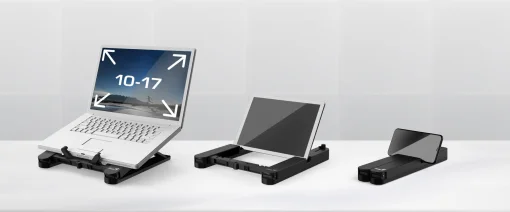 Cod. B:750  Base de Netebook Genius M200 / hasta 17&quot; / Plegable / 6 niveles de altura ajustables / Capacidad de peso hasta 10kg. / Compatible con Laptop, Tablet o Teléfono