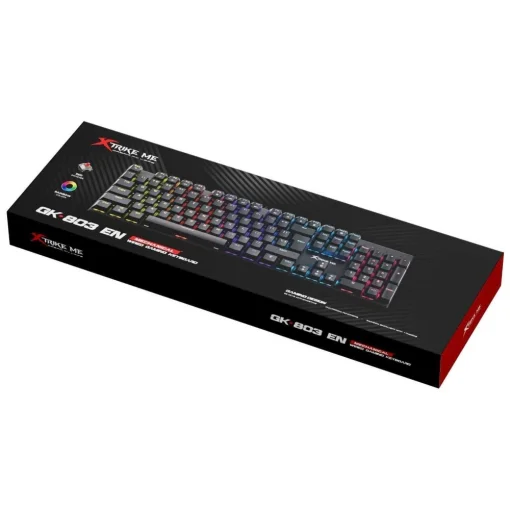 Cod. 293 Teclado Mec&aacute;nico Xtrike Me GK-803 SP / Switch Rojo / 105 teclas (26 teclas anti-ghosting), FN Multimedia / Retroiluminado Rainbow (17 modos) / Cable USB-A 1.6m / Espa&ntilde;ol