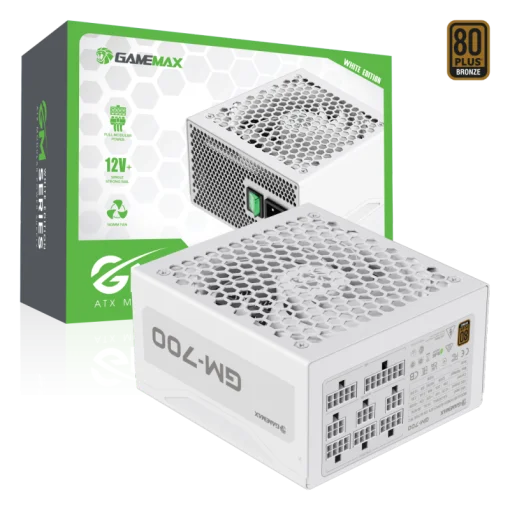 Cod. 152 Fuente de Poder GAMEMAX GM-700 Modular / Alta eficiencia 80 Plus Bronze / 700 Watts / 14CM Ventilador Bajo Ruido/ ATX /PC