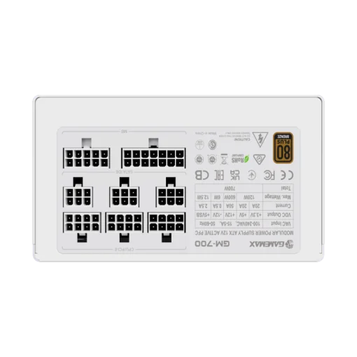 Cod. 152 Fuente de Poder GAMEMAX GM-700 Modular / Alta eficiencia 80 Plus Bronze / 700 Watts / 14CM Ventilador Bajo Ruido/ ATX /PC