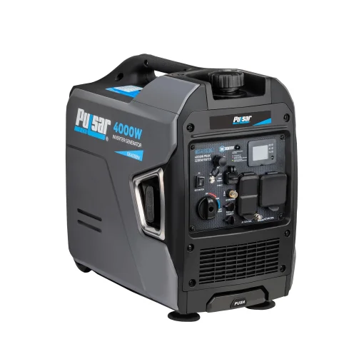 Cod. 233 Generador Inverter Pulsar GX400BN 4000W Súper Siliencioso / Dual: Gas o Gasolina 3GL. / Salida: 2*tomas AC 120V/20A, 1*120V/30A, 1*USB-C, 1*USB-A / Funcióna 8 Hr. 50% / modo Eco