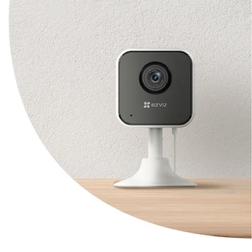 Cod. 274 Mini Cámara Smart Wi-Fi EZVIZ H1c Full HD 2MP, 1080p / Detector de movimiento y humanos con Visión nocturna hasta 10mt. / Audio bidireccional / almacenamiento microSD (hasta 512GB) / USB- tipo-C / base magnética / compatible: Alexa y google home
