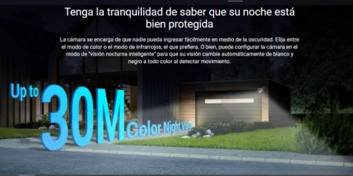 Cod. AE:205 Cámara exterior Wi-Fi EZVIZ H3 - 3MP resolución 2K / Visión Nocturna a Color / Detección de personas/ vehículos (tecnología de IA) / Defensa activa (sirena y luz estroboscópica) / Audio bidireccional / almacenamiento microSD (hasta 256GB) / Pr