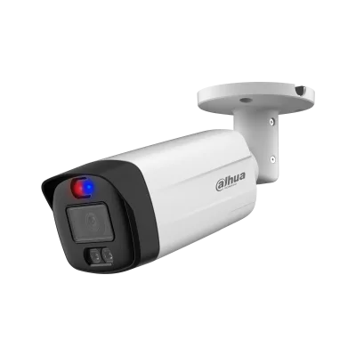 Cod. 263 C&aacute;mara de Disuasi&oacute;n activa DAHUA TIOC HAC-ME1509THN-A-PV / Bullet / 5 MP / Sirena y luz roja, azul / Iluminaci&oacute;n Dual Smart / Micr&oacute;fono Integrado / Metal+Pl&aacute;stico IP67 / 40 Metros IR / DC 12V