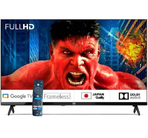 Cod. 125 Televisor HouseTV 55" QLED 4K Ultra HD HDR / Google TV / 3*HDMI, 2*USB / Wi-FI, Bluetooth / Google Cast / Dolby Audio / Control remoto por voz