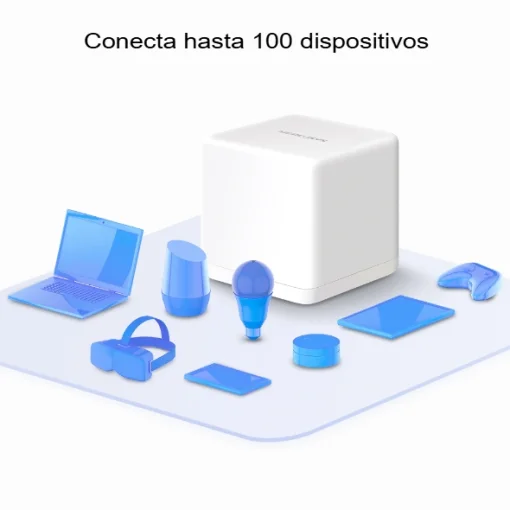 Cod. D:099 Sistema Wi-Fi 5 Mesh AC1300 MERCUSYS Halo H30G (2-Pack) / 1,3 Gbps / Téc.MU-MIMO &amp; Beamforming / P. Gigabit x2 / Control y confi. con APP / Conecta hasta 100 dispositivos / cubre hasta 260m²