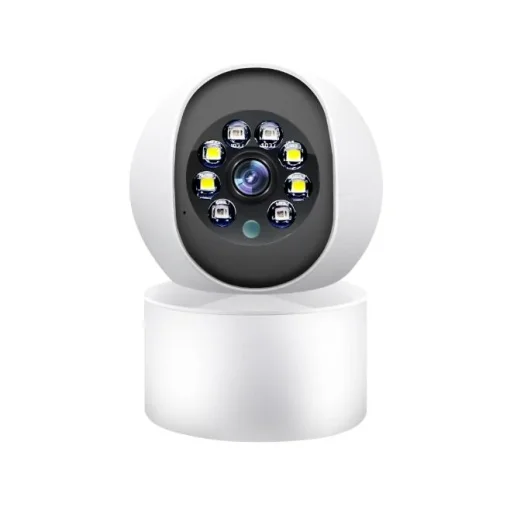 Cod. A:313 Cámara Smart Wi-Fi, 360° P/Interior Y610A Full HD 1080p / lente 3MP / LEDs + infrarrojos / Detección de movimiento humano / Audio bidireccional / Comptible micro SD hasta 128GB