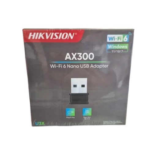 Cod. 370 Adaptador Wi-Fi 6 HIKVISION U3X Nano / AX300 2,4GHz: 286Mbps / MIMO