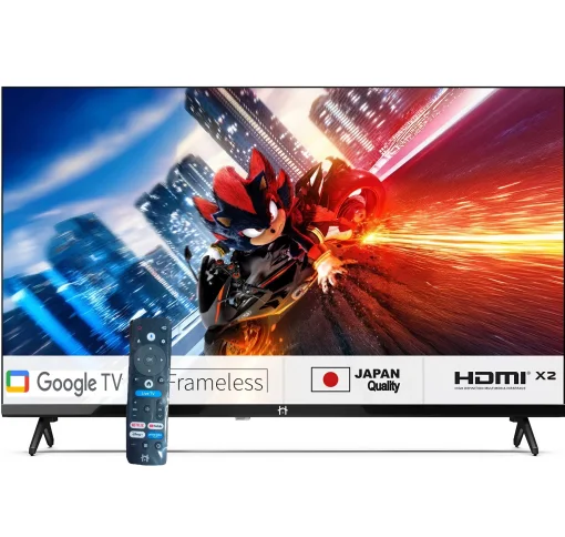 Cod. 126 Televisor HouseTV 65" QLED 4K Ultra HD HDR / Google TV / 3*HDMI, 2*USB / Wi-FI, Bluetooth / Google Cast / Dolby Audio / Control remoto por voz