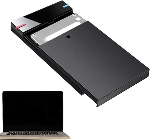 Cod. 015 Capsula P/Disco Duro Externo SATA 2.5" / USB 3.0 / ultrafino / HDD/SSD / Black