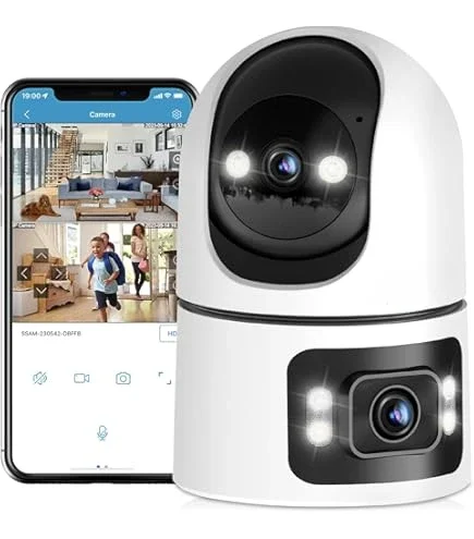 Cod. N:418 C&aacute;mara Smart ENV Eye Pro 255&deg; / 8MP (4MP+4MPM) / Vision Nocturna / Detecci&oacute;n de movimiento / Audio bidireccional / Soporta microSD (hasta 128GB) / Compatible con Asist. Google y Alexa.