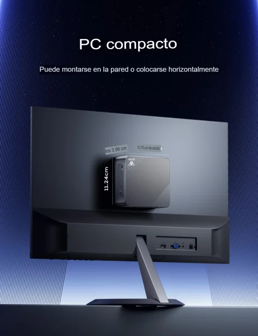 Cod. 242 Computador ENV&nbsp;/ AMD Ryzen&trade; 5 3500U / 16GB / 512GB M.2 SSD NVMe / Wi-Fi AC + BT / 2*HDMI 4K / 2*USB3.2 + USB-C 3.2 Gen1, LAN RJ45 / Windows 11 Home (Preinstalado) + Monitor HD+ 19.5" + Teclado multimedia INS + Mouse MARVO Niro 40