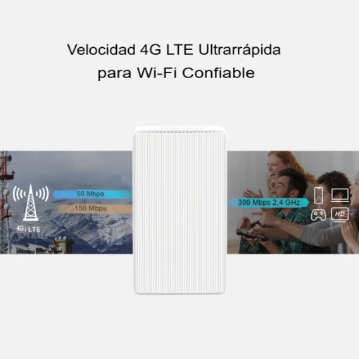 Cod. 143 Router Wi-Fi N MERCUSYS MB110-4G / 4G LTE 150Mbps &amp; Ethernet 300Mbps&nbsp;/ Conexi&oacute;n WAN/LAN / Conecta hasta 32 Dispositivos / Plug &amp; Play con Chip 4G