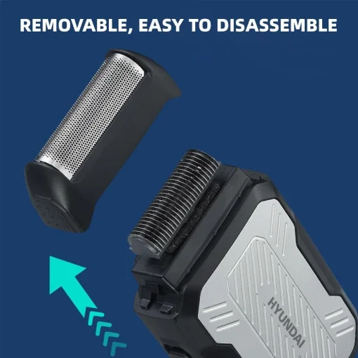 Cod. C:1042 Afeitadora Portátil Hyundai PHT -109 / 5w / Bat. 600 MAH Usb-C / Carga 1.5H / Uso 120 Min / 6000RPM / Negro